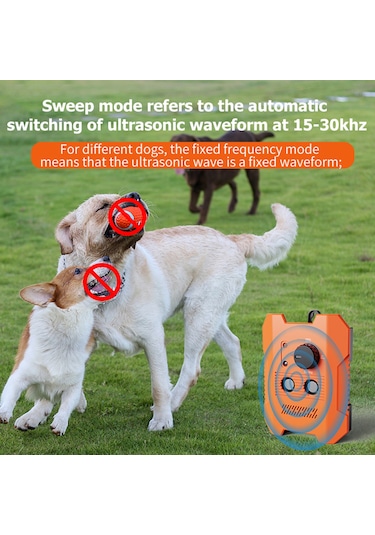 Geeroyoo 50 Fit Mesafe, 3 Ayarlı, Şarj Edilebilir Ultrasonik Köpek Eğitim Cihazı - İç/dış Kullanım İçin Portatif Ve Su Geçirmez