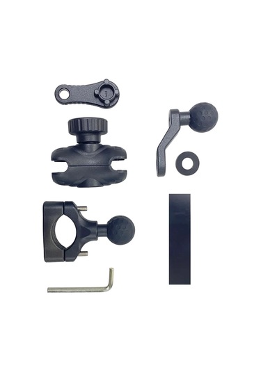 Ct-m03 Telefon Tutucu Hızlı Şarj Gidon Ayna Montajlı Motosiklet Type-c Üniversal Siyah