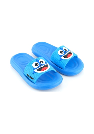 Gezer Yazlık Erkek Çocuk Eva Banyo Havuz Plaj Terlik Saks Mavi