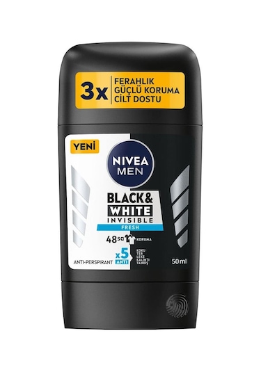 Nivea Men Black&White Invisible Fresh Erkek Stick Deodorant 50 ML