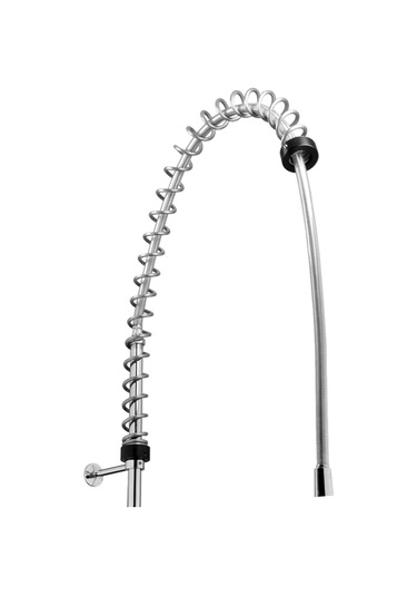 Fkn Çapa Sanayi Tipi Tek Kontrollü Duvardan Monte Taç Spiralli Ev Krom