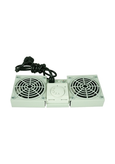 Canovate 2Li Rack Kabinet Fan Modülü Termostatlı Duvar Tipi Gri