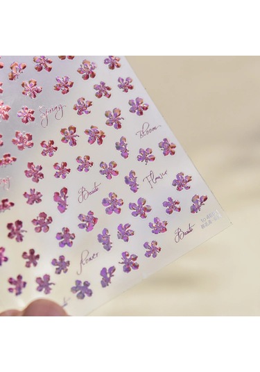 1 Adet 5d Japon Pembe Petal Kabartmalı Nail Art Etiketler Zarif Retro Çiçek Kendinden Yapışkanlı Transfer Tırnak Süslemeleri Çıkartmaları Dıy Normal Beyaz