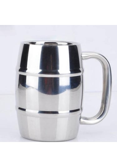 420/320 Ml Mutfak Düz Paslanmaz Gadget Çift Duvar Kahve Çelik Bira Süt Bardağı 420ml