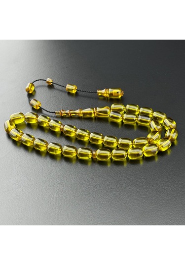 Kuru Zımpara El İşçilikli Ateş Kehribar Tesbih Hcz-model Gvfrtt Yeşil