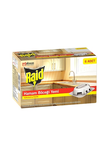 Raid Hamam Böceği Yemi 3 Ay Etkili Kokusuz 6'lı Set