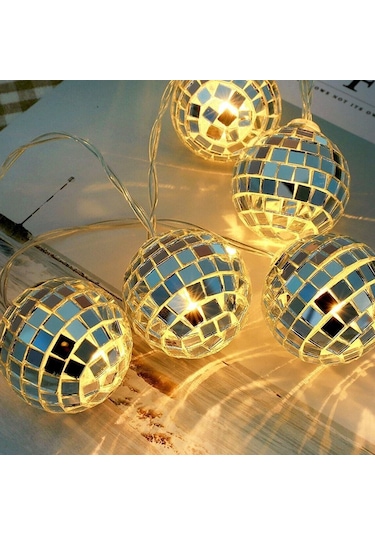 Mini Disko Topu Süsleme Pilli Dekoratif Led Şerit