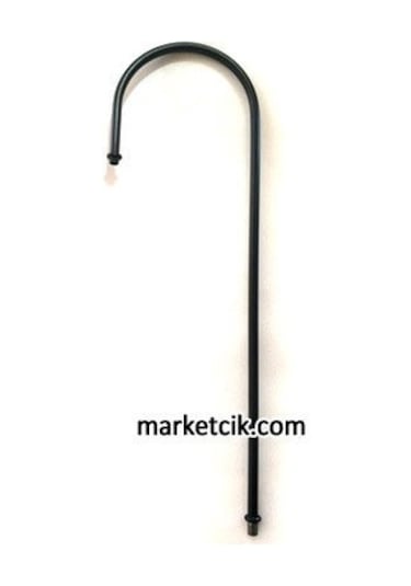 Siyah Metal Masa Lambası Yapımı İçin Baston Boru