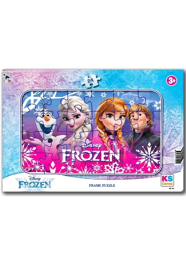 Disney Frozen Karlar Ülkesi Elsa Lisanslı Frame Puzzle/Yapboz 24