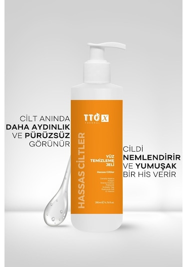 Tto X Yüz Temizleme Jeli Hassas Ciltler 200 Ml