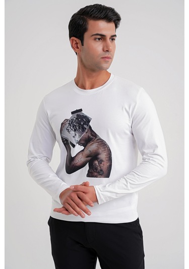 Ts 862 T-shırt Beyaz Klasik Beyaz