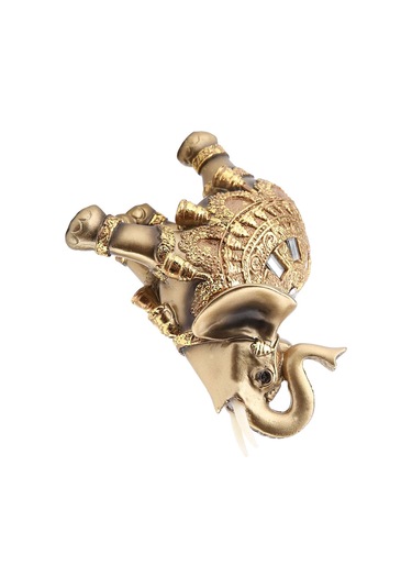Kangvka Büyük Boy Altın Feng Shui Fil Heykeli - Şans Ve Servet Getiren Resin Dekoratif Sanat Eseri Hediye