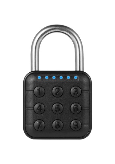 Jokmae Ip67 Su Geçirmez Biyometrik Kilit - Parmak İzi + Bluetooth Açma, 6 Rakamlı Kod, 10 Kullanıcı, Siyah Sy13+ Pil Dahil