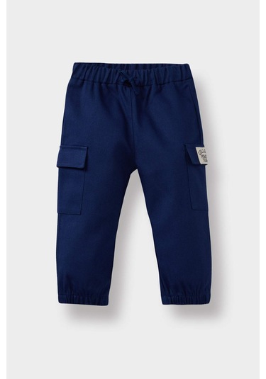 Defacto Erkek Bebek Jogger Fit Esnek Bantlı Paça Gabardin Pantolon F3668a525aunv241 Lacivert