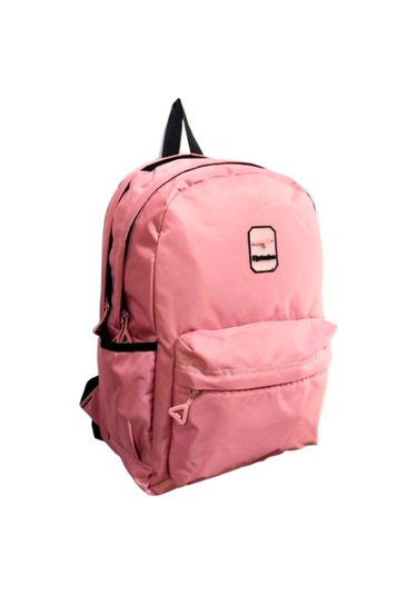 3 Gözlü Su Geçirmez Full Astarlı Ortaokul Ve Lise Çantası Çift Taban Düz Pembe