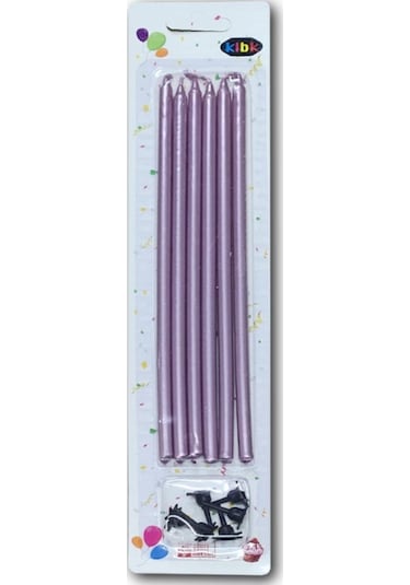 Uzun Mum 20cm Lila Lila