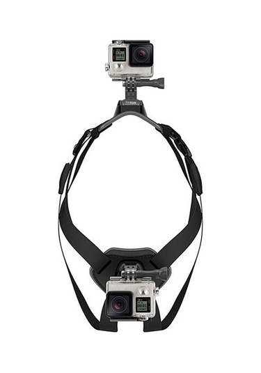 Createtech Puluz Hound Köpek Getirme Koşum Gopro, Insta360, Djı Aksiyon Kamerası Ayarlanabilir Göğüs Kemeri Siyah Çok Renkli