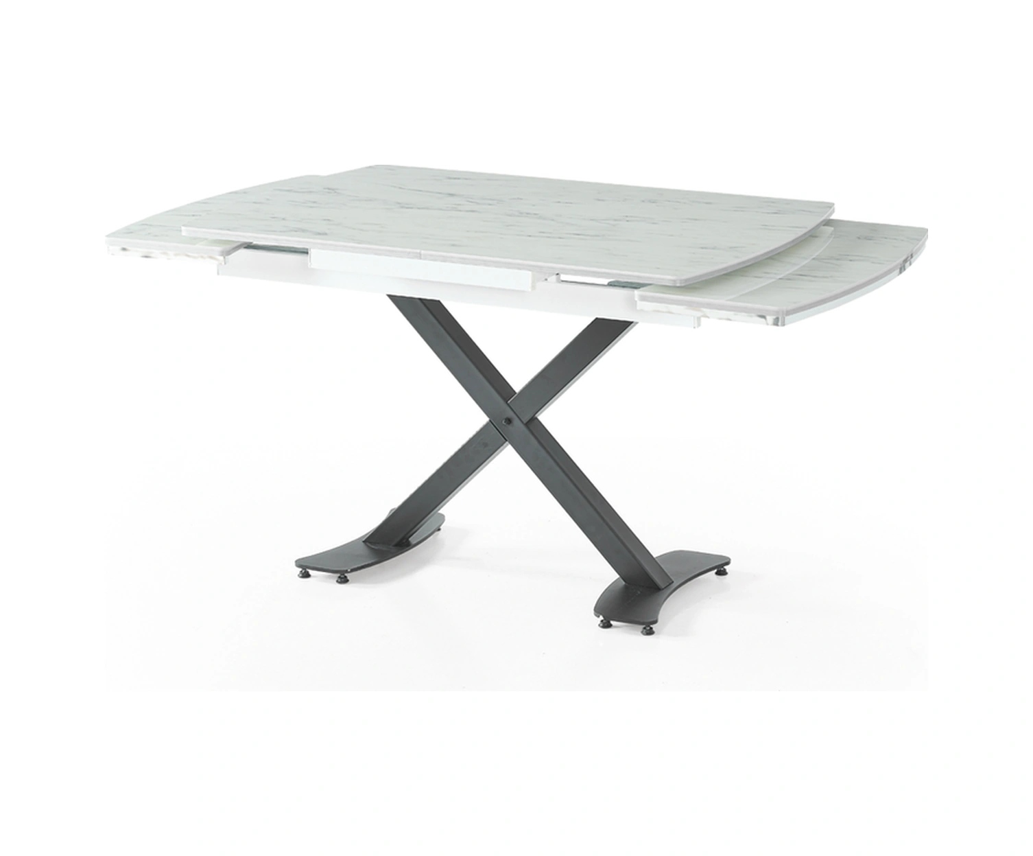 Dengema Diamond Açılır Masa Takımı Beyaz Mermer Siyah Metal Ayak, 4 Sandalyeli, 80x120/180 Cm Beyaz Mermer - Siyah Ayak Dengema Diamond Açılır Masa Takımı Beyaz Mermer Siyah Metal Ayak, 4 Sandalyeli, 80x120/180 Cm Beyaz Mermer - Siyah Ayak