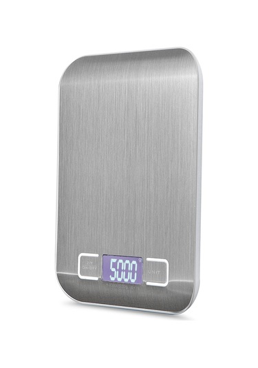 Geeksen Küçük Mutfak Dijital Terazi, 5kg Hassasiyet, 4 Ölçü Birimi G, Ml, Oz, Lb , Usb Şarjlı, Pembe Arka Işık, Tencere Ve Fırın İçin Gümüş