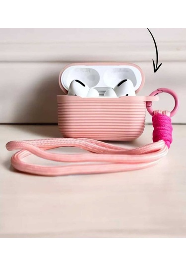 Iphone Pro/pro2 Nesil Uyumlu Koruyucu Bluetooth Kulaklık Kılıfı Pembe Airpods Pro/pro2 Nesil