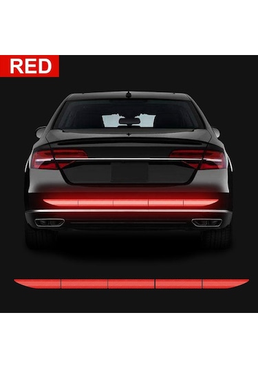 Beyaz 90 Cm Yansıtıcı Araba Çıkartması Güvenlik Uyarı Reflektör Bant Araba Çıkartmaları Anti Çarpışma Uyarı Reflektör Etiket Oto Aksesuarları