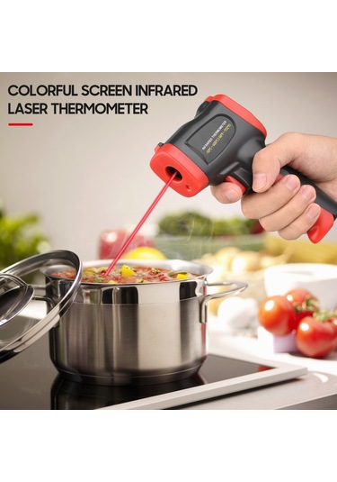 Springsun Renkli Ekranlı Kızılötesi Termometre Ir Lazer Termometre Elde Taşınabilir Temassız Dijital Sıcaklık Test -50 600 /-58 1112