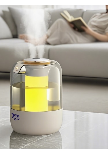 7go 7g-uhd1 Ultrasonik Çift Çıkışlı Hava Nemlendirici 2l Su Kapasiteli, Usb-c, Led Işıklı, Sessiz