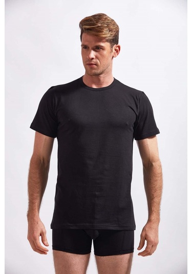 Josejuan 3'lü Erkek Atlet Sıfır Yaka Yarım Kollu Suprem %100 Pamuk 3304-siyah - Beyaz - Gri Melanj