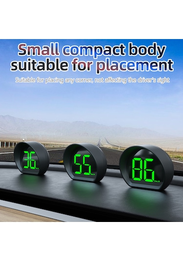 Yaozixa 3 İnç Renk Seçenekli Abs Sürücü Bilgi Gösterici, Gps İle Hız Km/h/mph Takibi, Araç İçin Kolay Kurulum