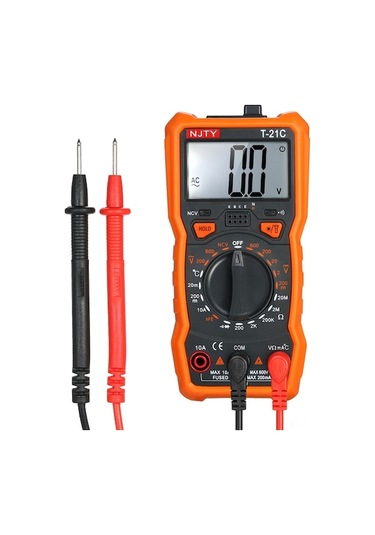 Njty T21c El Tipi Multimetre: 1999 Sayım, Ac/dc Gerilim, Akım, Direnc Ölçer, Işık Ve Arka Işık, Manyetik Tutucu, Pil Yok