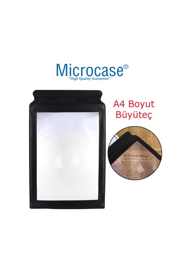 Microcase A4 Ölçekli 3X Büyütme Kart Büyüteç Model By11