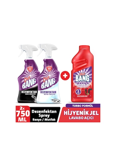 Cillit Bang Turbo Hijyenik Jel Lavabo Açıcı 500 ML + Dezenfektan M