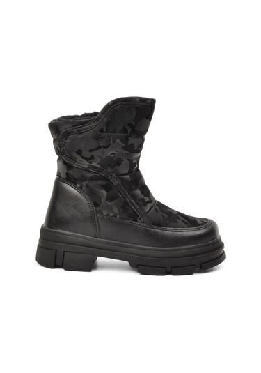Walkway Belz-F Siyah İçi Kürklü Fermuarlı Çocuk Kar Botu Siyah