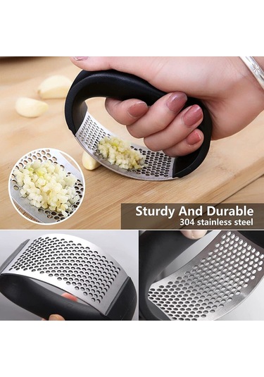 Paslanmaz Çelik Sarımsak Presi Ev Tipi Manuel Sarımsak Presi Ünitesi Mutfak Presi Zencefil Sarımsak Aletleri Mutfak Aksesuarları Diğer