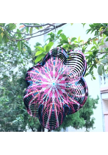 Suntek Yard Home Patio 22x33cm Için Wind Spinner 3d Paslanmaz