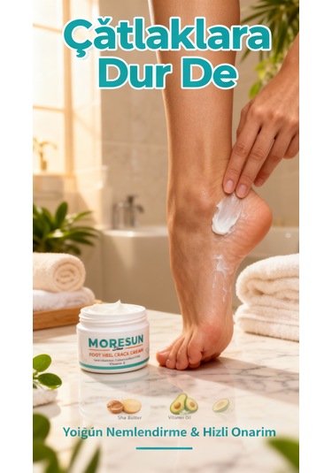 Moresun Foot Care Cream Ayak Topuk Bakım Kremi 3'lü