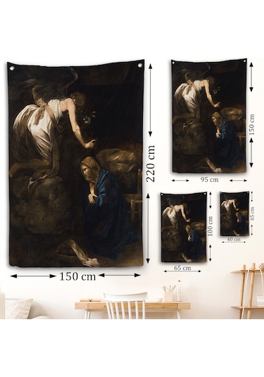 Caravaggio - Duyuru Duvar Örtüsü - Annunciation-7420