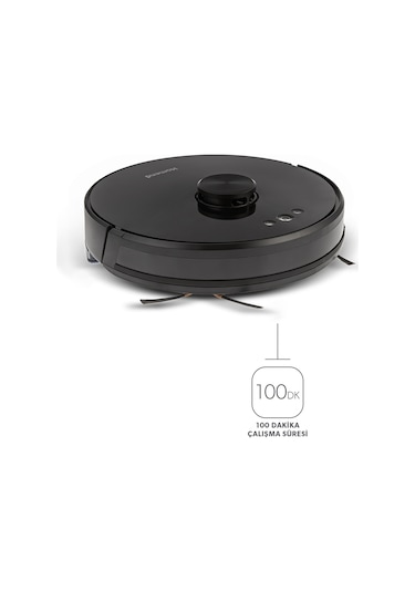 Homend Alex Laser 1282H Moplu ve Haritalamalı Akıllı Robot Süpürge 2023 Model Siyah