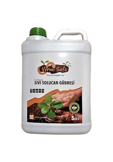 Organik Doğal vermisafa Konsantre Sıvı Solucan Gübresi 5 L