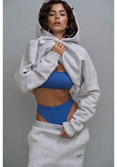 Mai Collection Mai Studios Co. Minimal Baskı Karmelanj Eşofman Takım Kar Melanj