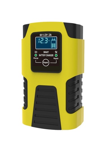 Pazly 6v 12v Akıllı Şarj Cihazı - 3 Aşamalı Hızlı Şarj, Lcd Ekran, Çoklu Koruma, Agm/gel/su Dolu Akü