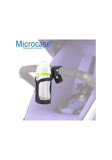 Microcase Bisiklet Bebek Arabası Biberon Bardak Tutucu - AL3061 Siyah