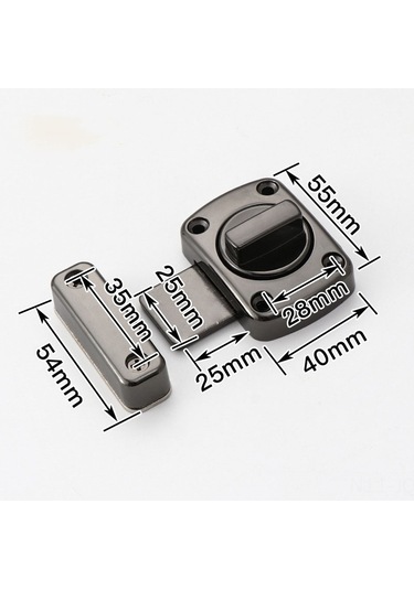 Youmex Zinc Alloy Rotary Bolt Lock - Gun Black 2 Pcs - Secure For Home, Bathroom, Garage Doors - Anti-rust, Long-lasting Protection Diğer