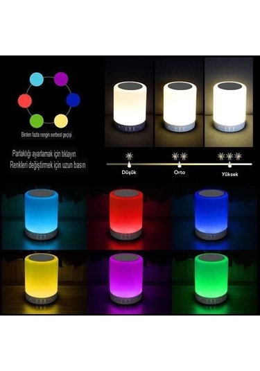 Newface CL-671 Şarjlı Dokunmatik Gece Lambalı Bluetooth 5.0 Hoparlör