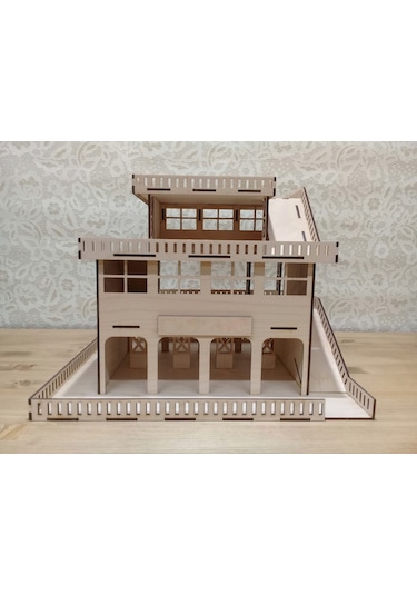 Ahşap 3 Katlı Oyuncak Otopark Kahverengi