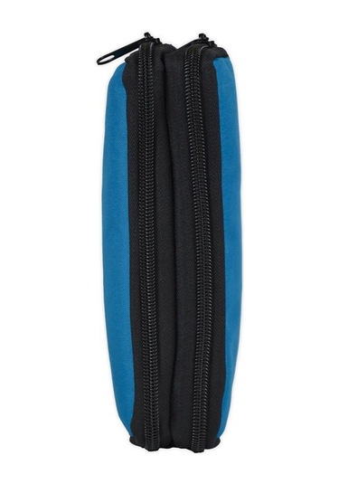 Tebag İki Gözlü Mavi Kalem Çantası Mavi