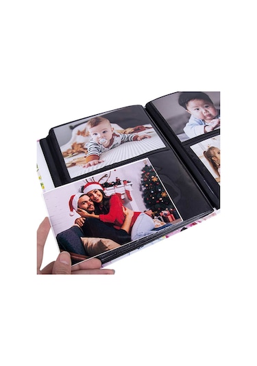 Rabsev RS306 Fotoğraf Albümü 10x15cm 200 Fotoğraf Kapasiteli Retro Desenli Lüks Albüm