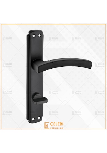 Balmondi Kol Aynalı Siyah Wc Kapı Kolu