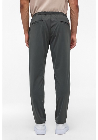 SÜVARİ Koyu Haki Slim Armürlü Jogger Pantolon