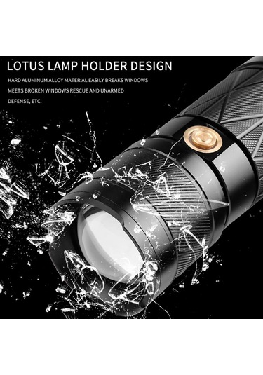 Sones Mini Dış Mekan Uzun Menzilli Güçlü Işık Led El Feneri, Özellikler: Xhp90